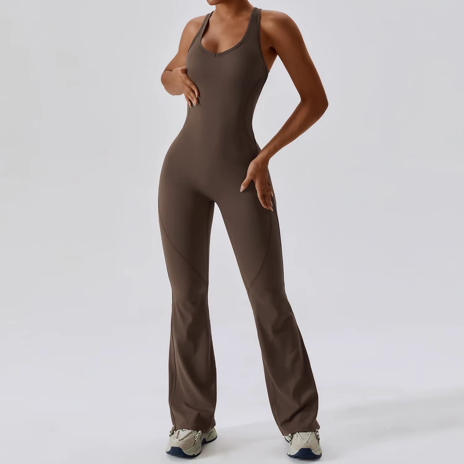 One Piece Solid Yoga Jumpsuit