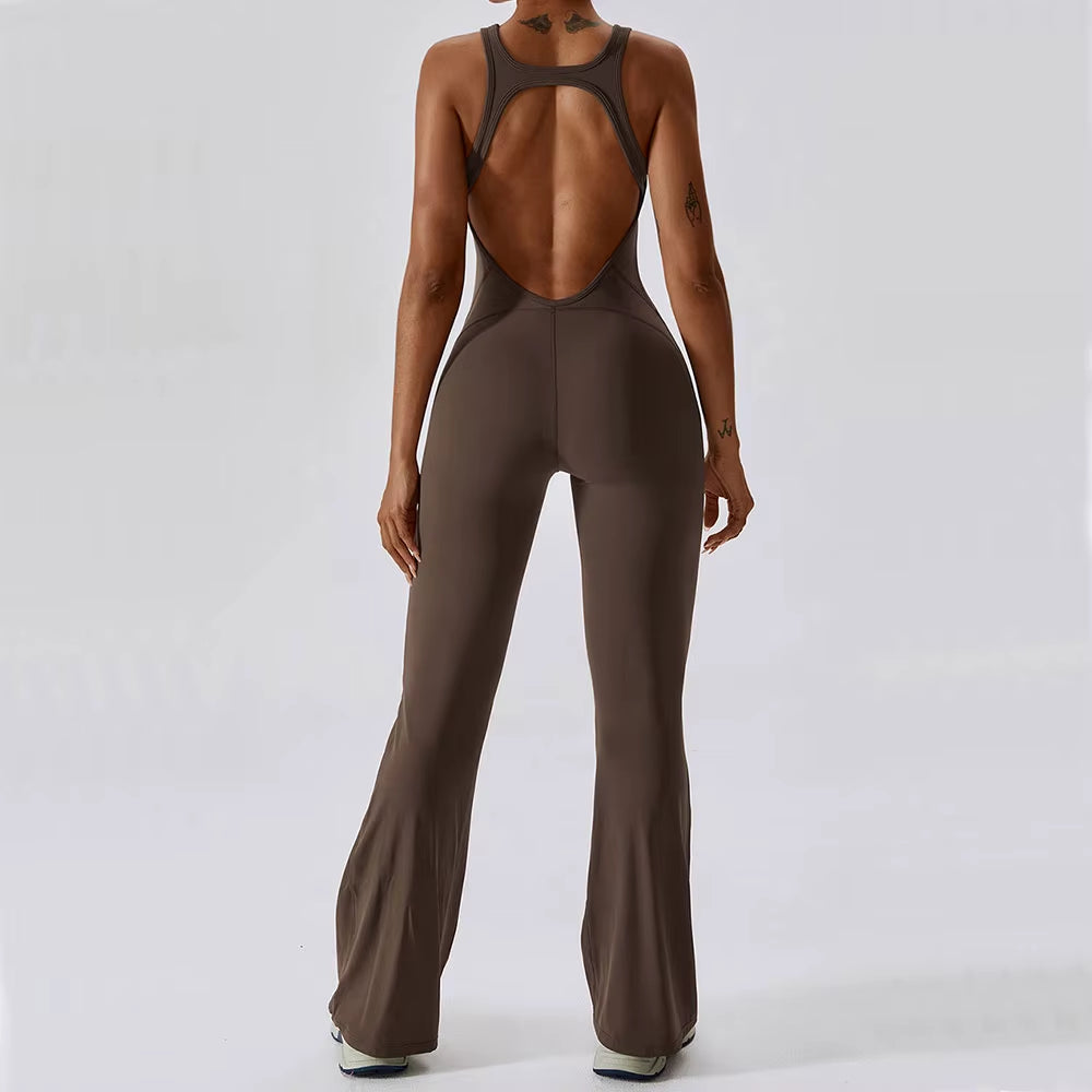 One Piece Solid Yoga Jumpsuit