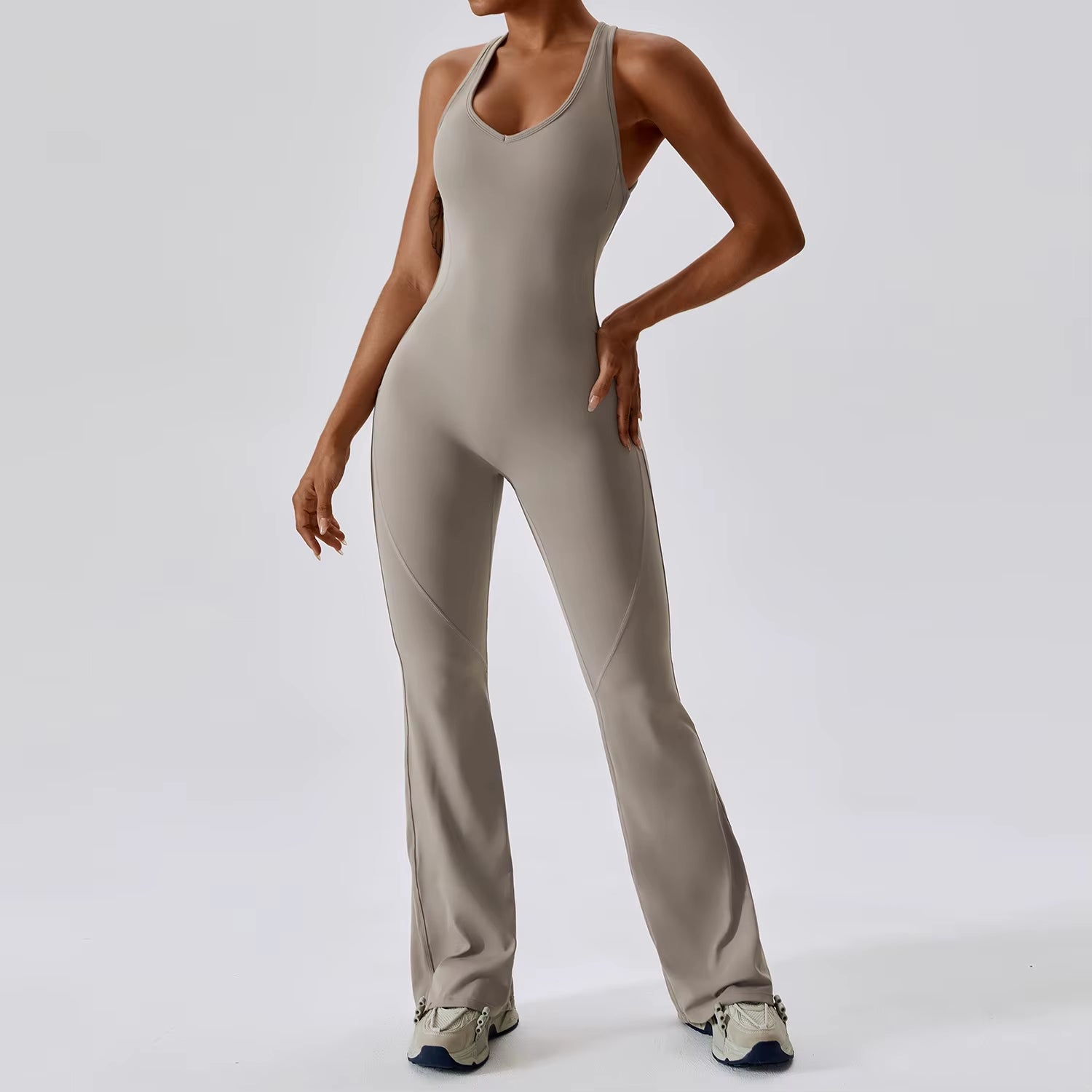 One Piece Solid Yoga Jumpsuit