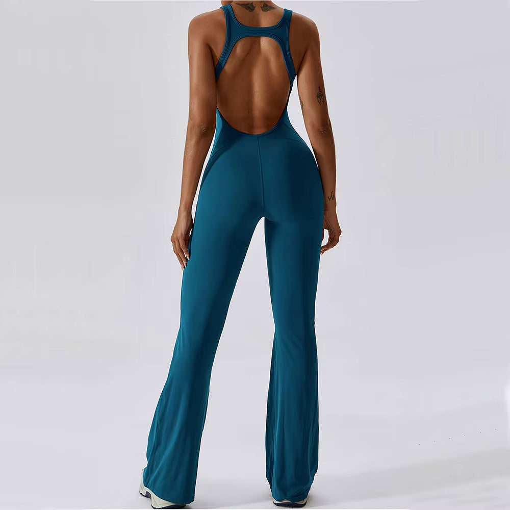 One Piece Solid Yoga Jumpsuit